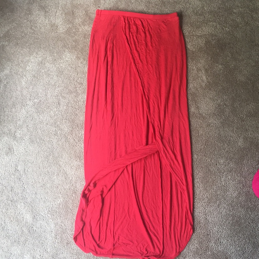 Red summer skirt